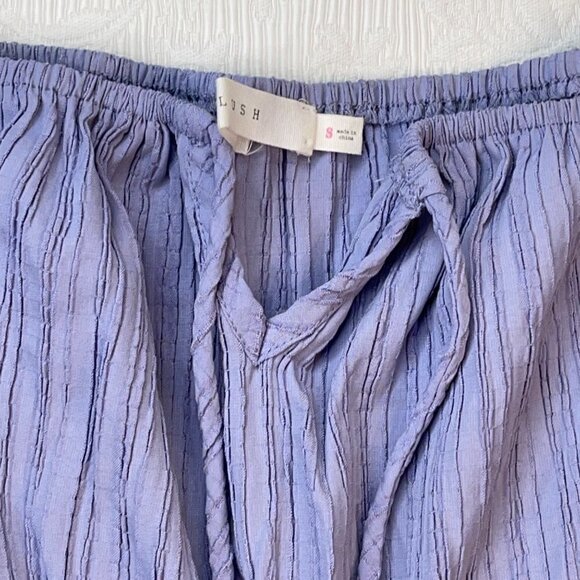 Urban Outfitters Lush SMALL Lavender Tiered Ruffle Balloon Sleeve Mini Dress - Picture 4 of 5